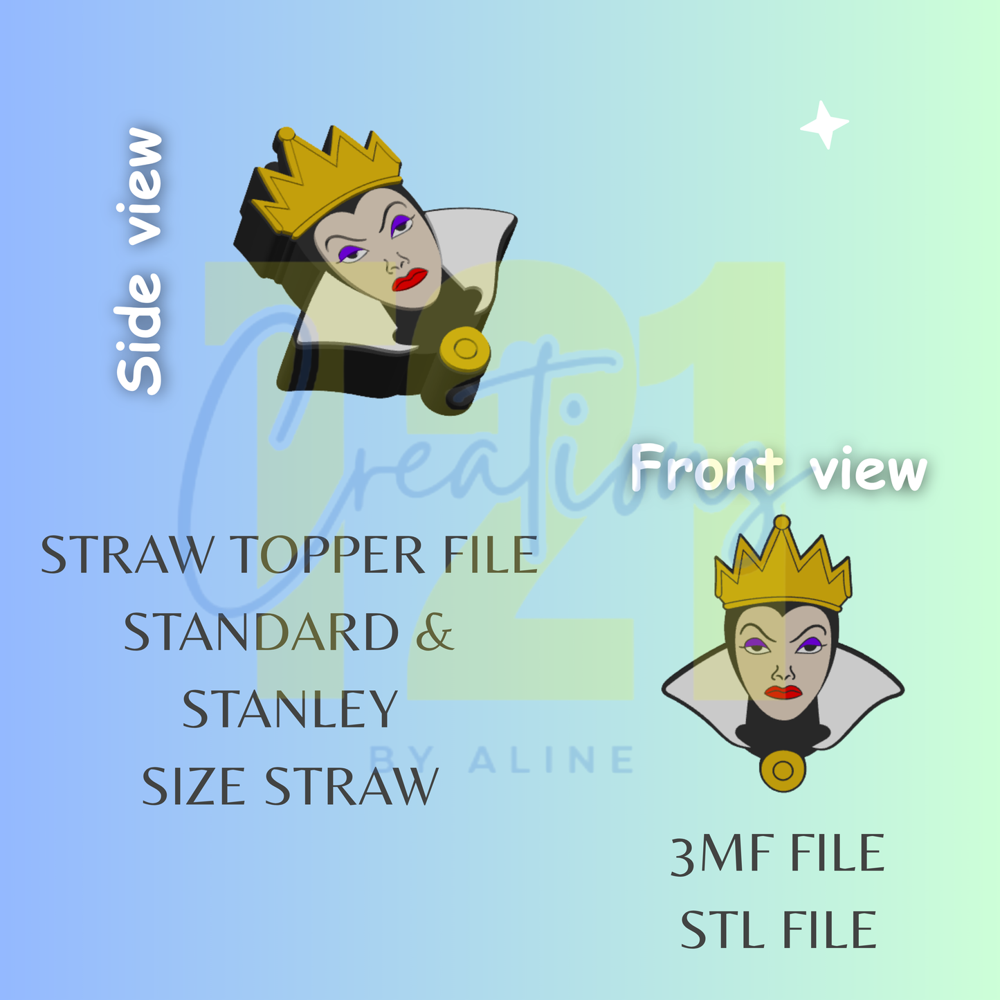 VILLAN 2 STRAW TOPPER STL FILE