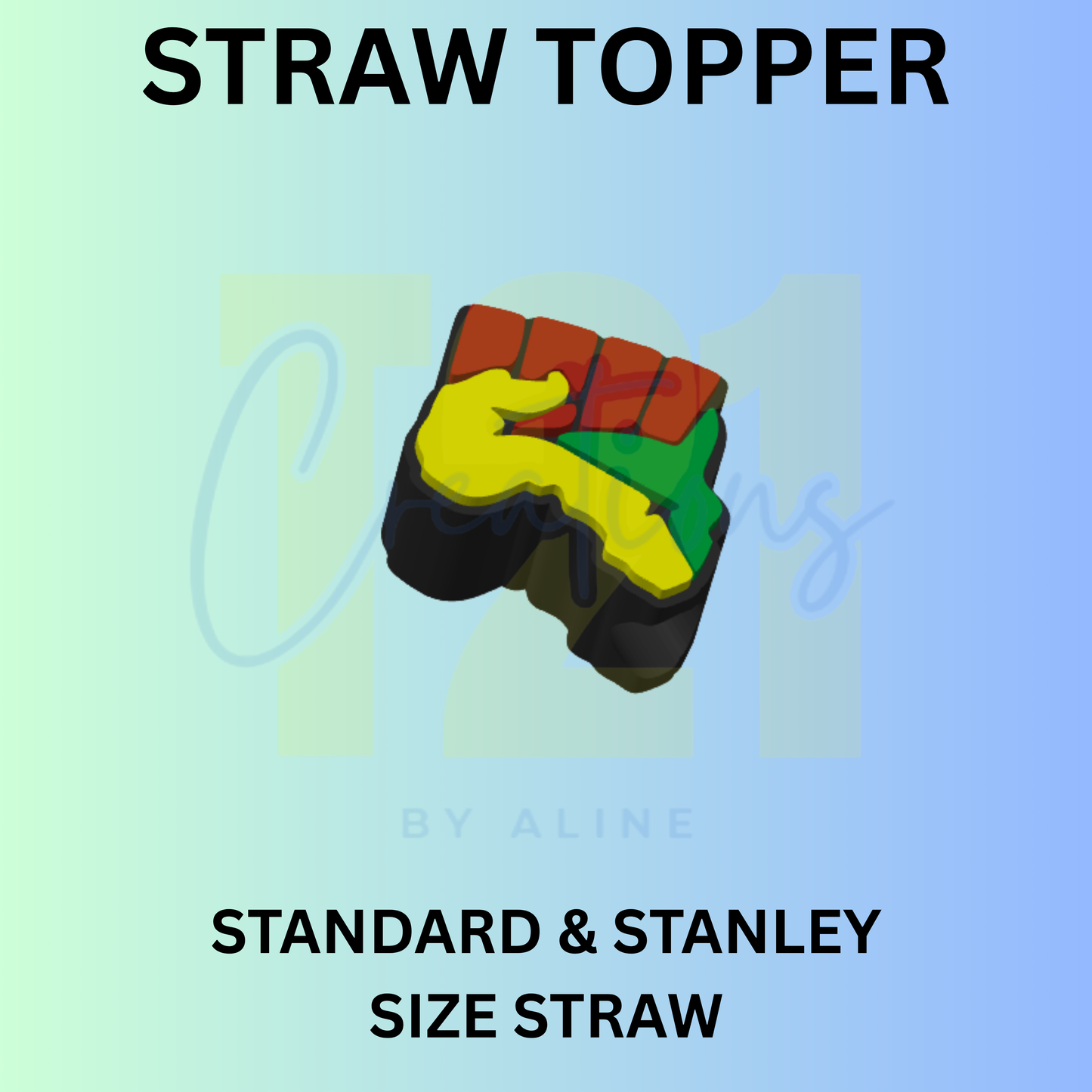 JUNETEENTH 2 STRAW TOPPER