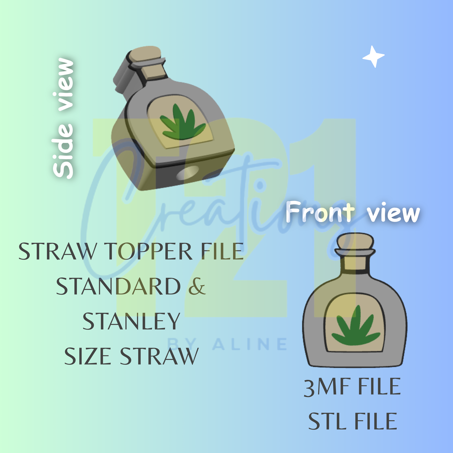 TEQUILA TOPPER STL FILE