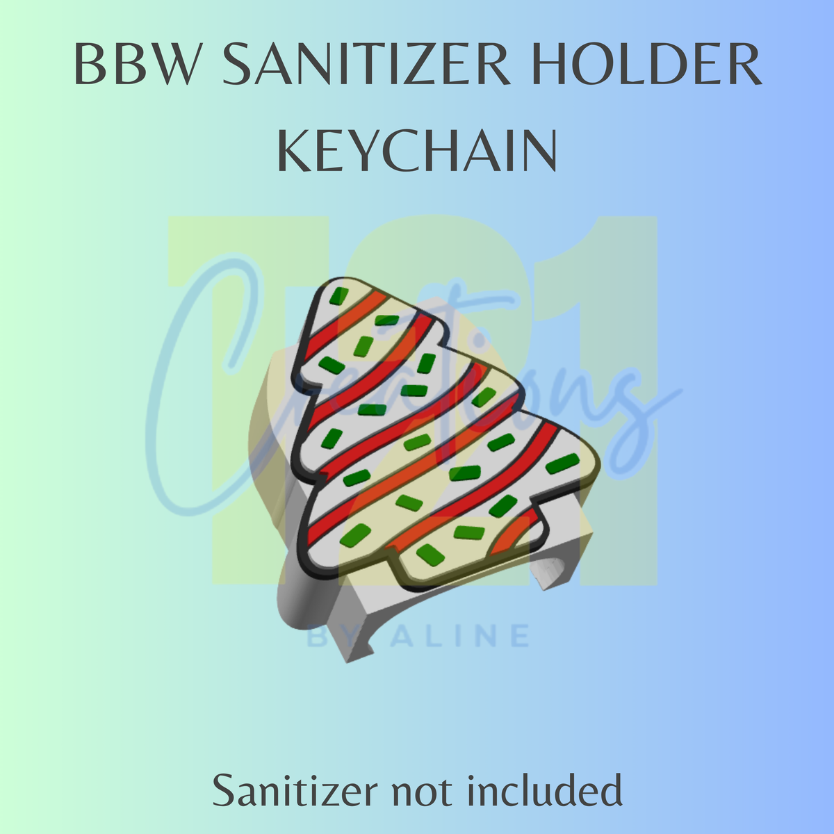 XMAS TREE CAKE BBW SANITIZER KEYCHAIN