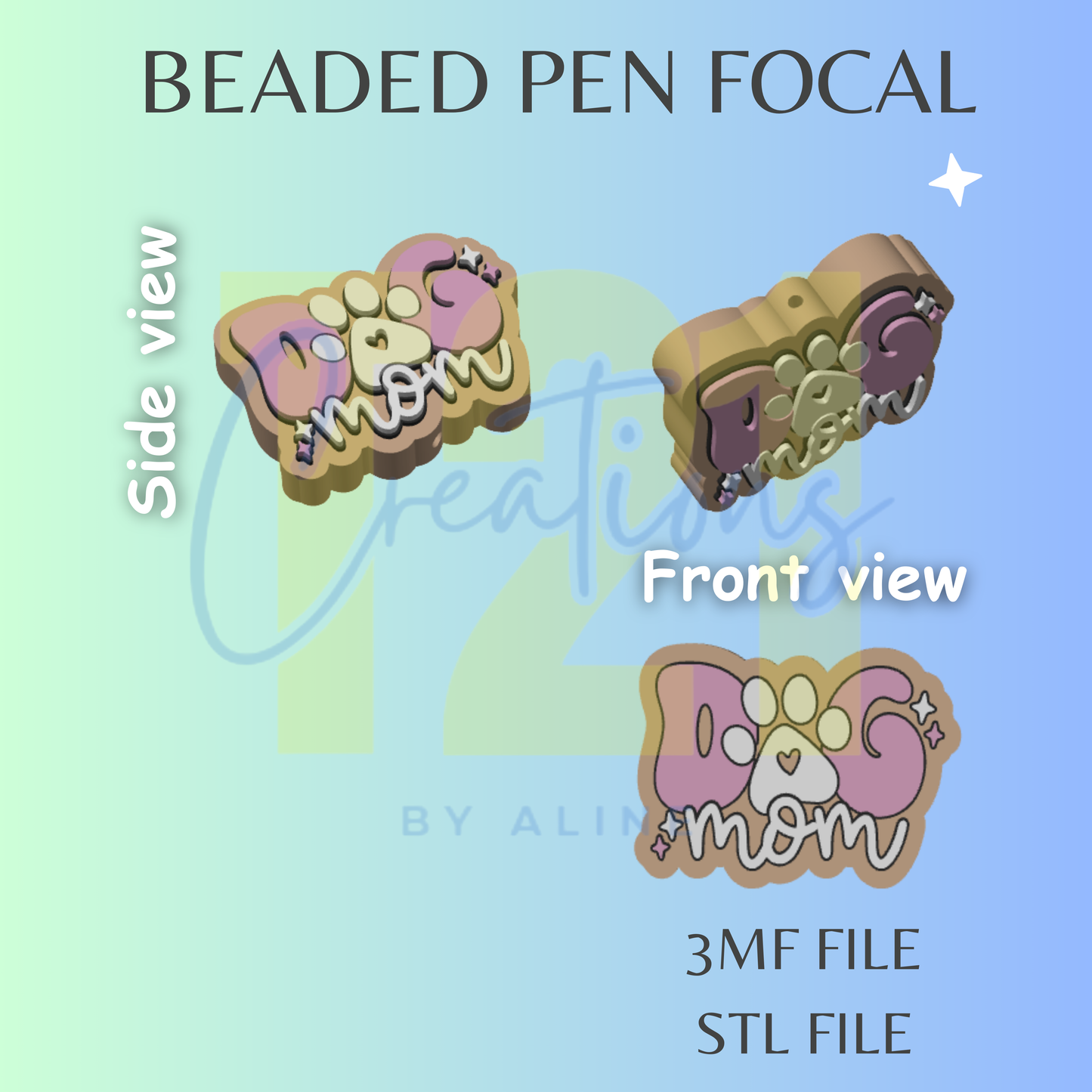 DOG MOM PEN FOCAL STL FILE