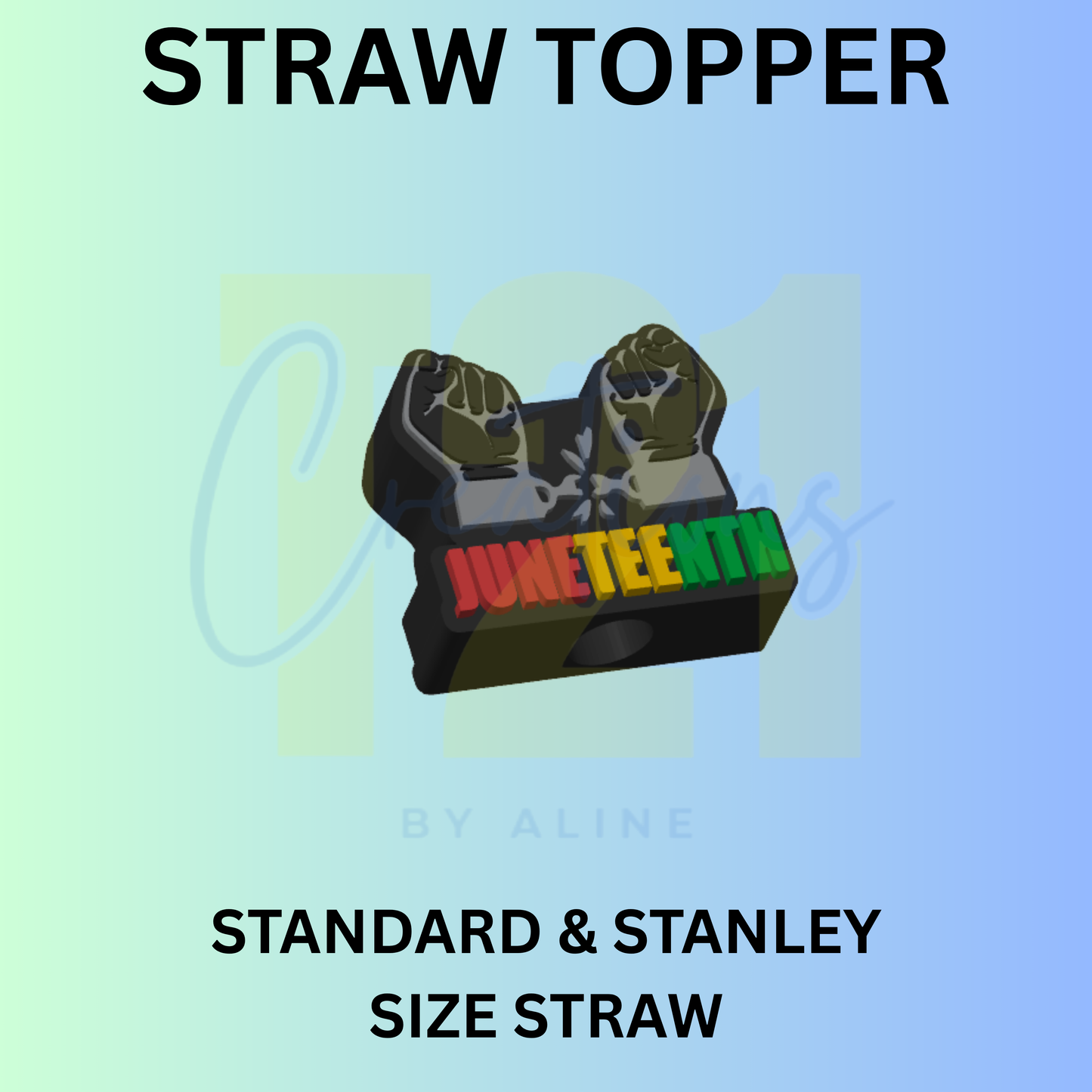 JUNETEENTH STRAW TOPPER