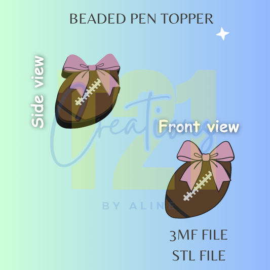 COQUETTE FOOTBALL PEN TOPPER STL FILE