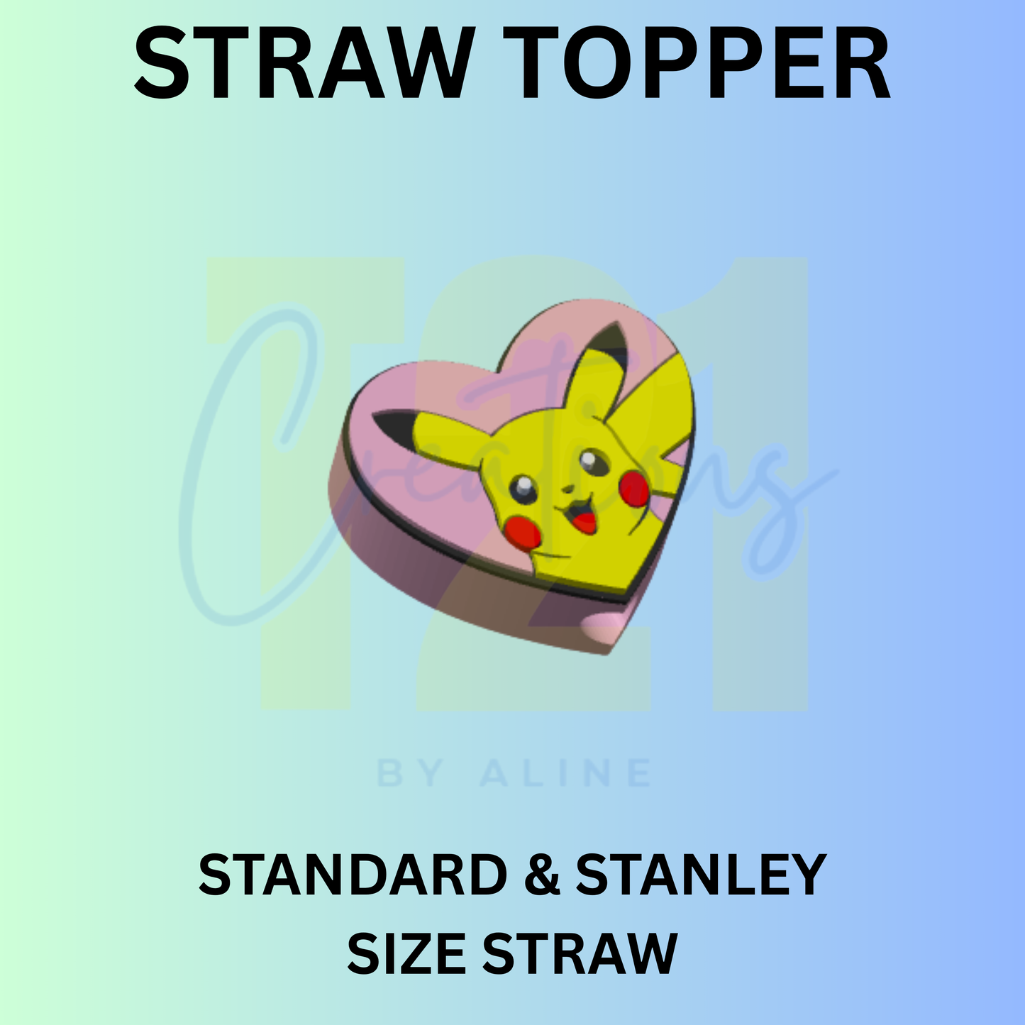 HEART PI-KA STRAW TOPPER