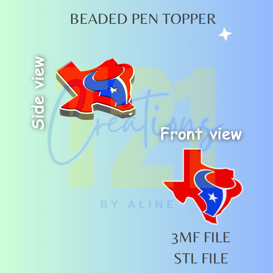TEXAS PEN TOPPER STL FILE