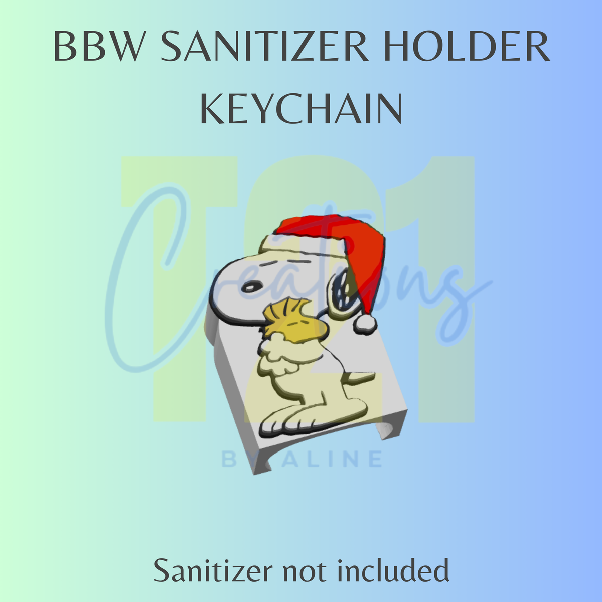 XMAS DOG BBW SANITIZER KEYCHAIN
