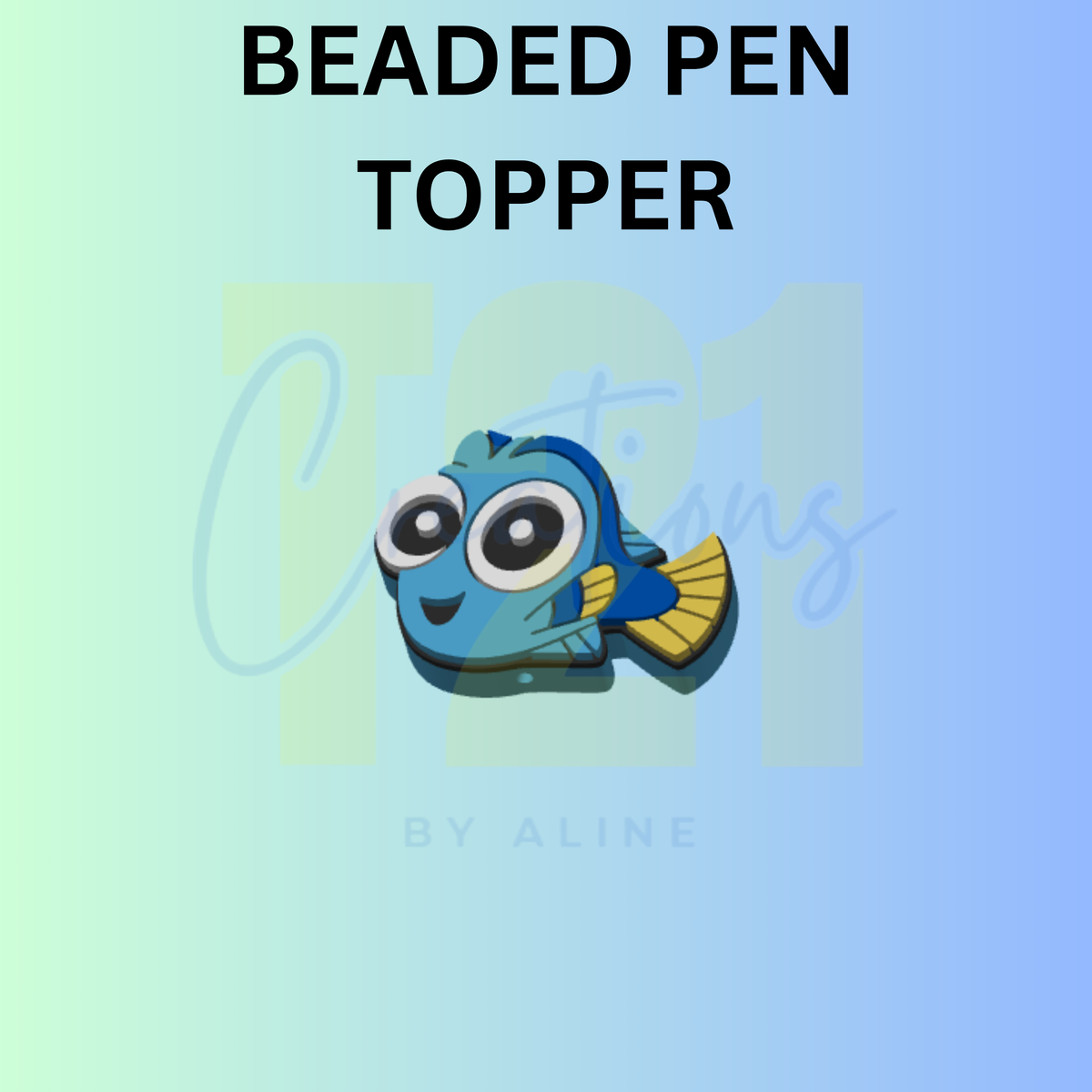 BLUE FISH PEN TOPPER