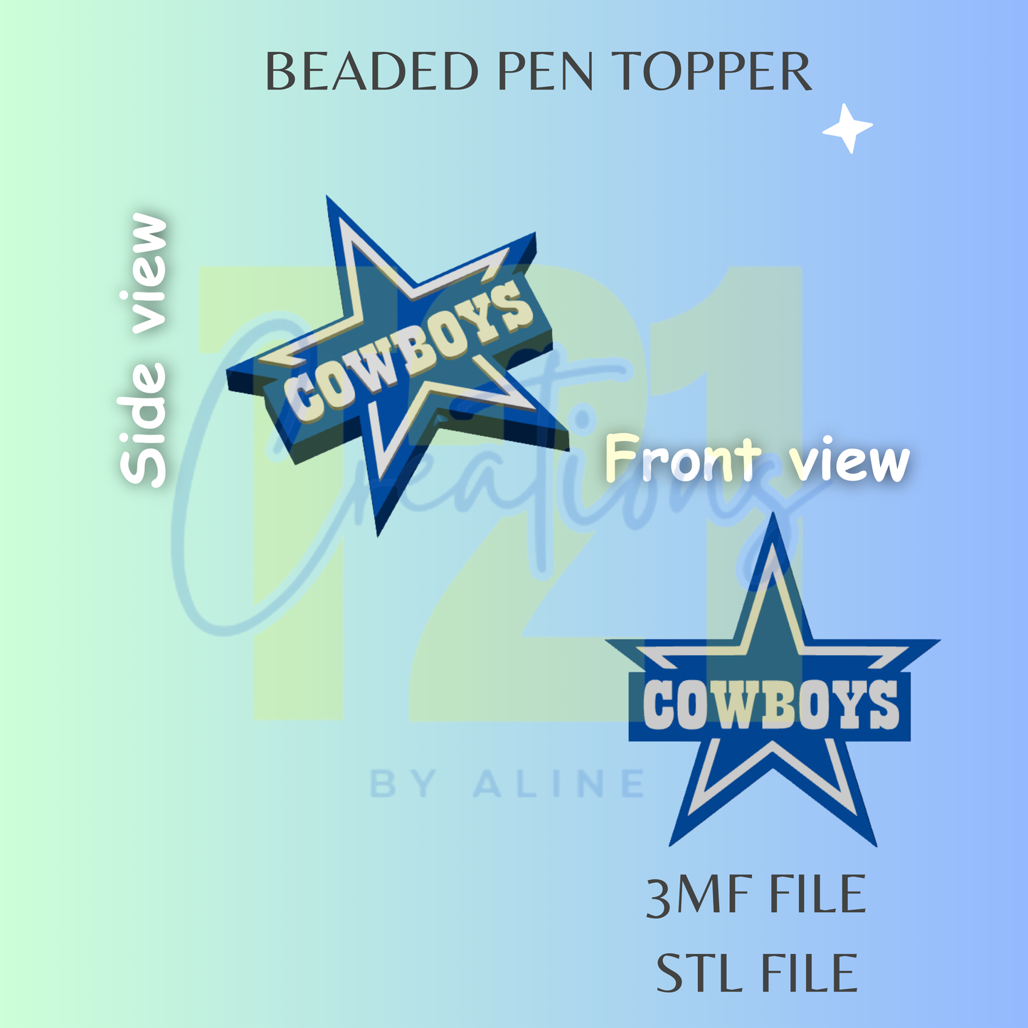 COWBOY PEN TOPPER STL FILE