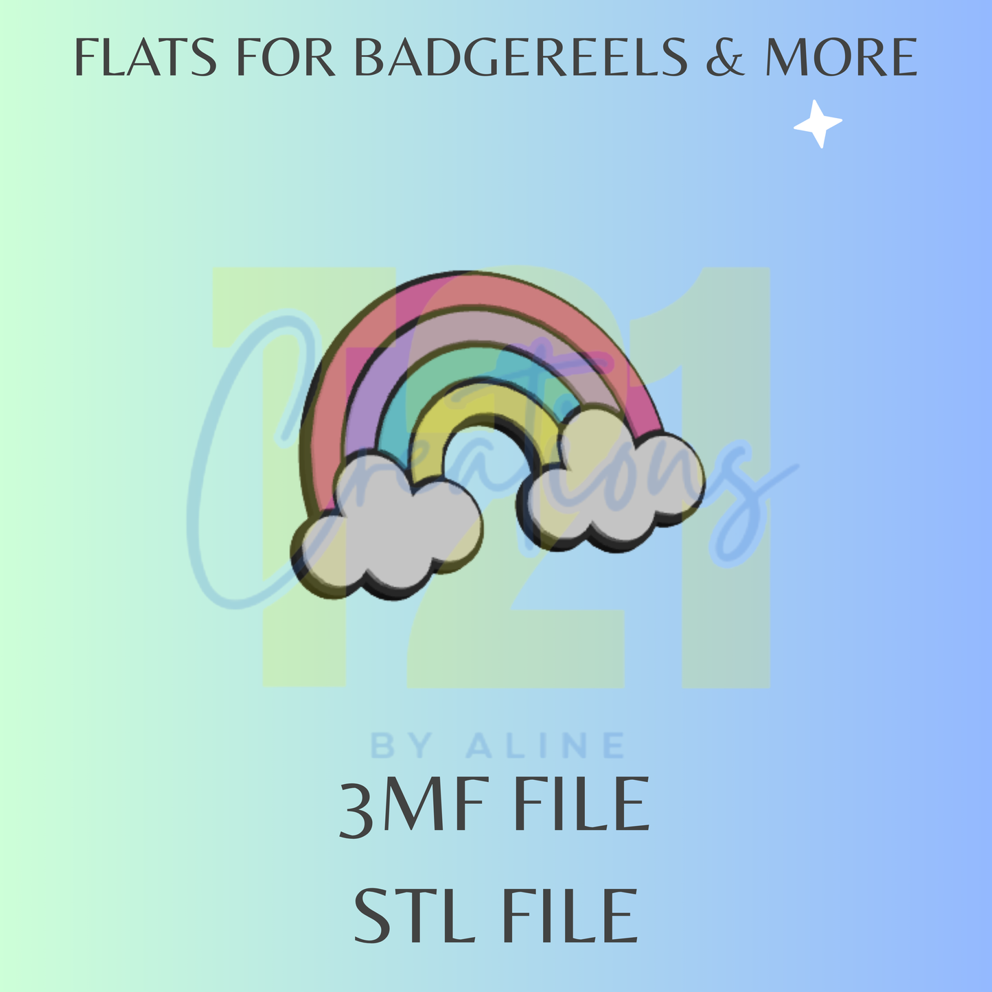 RAINBOW FLAT STL FILE