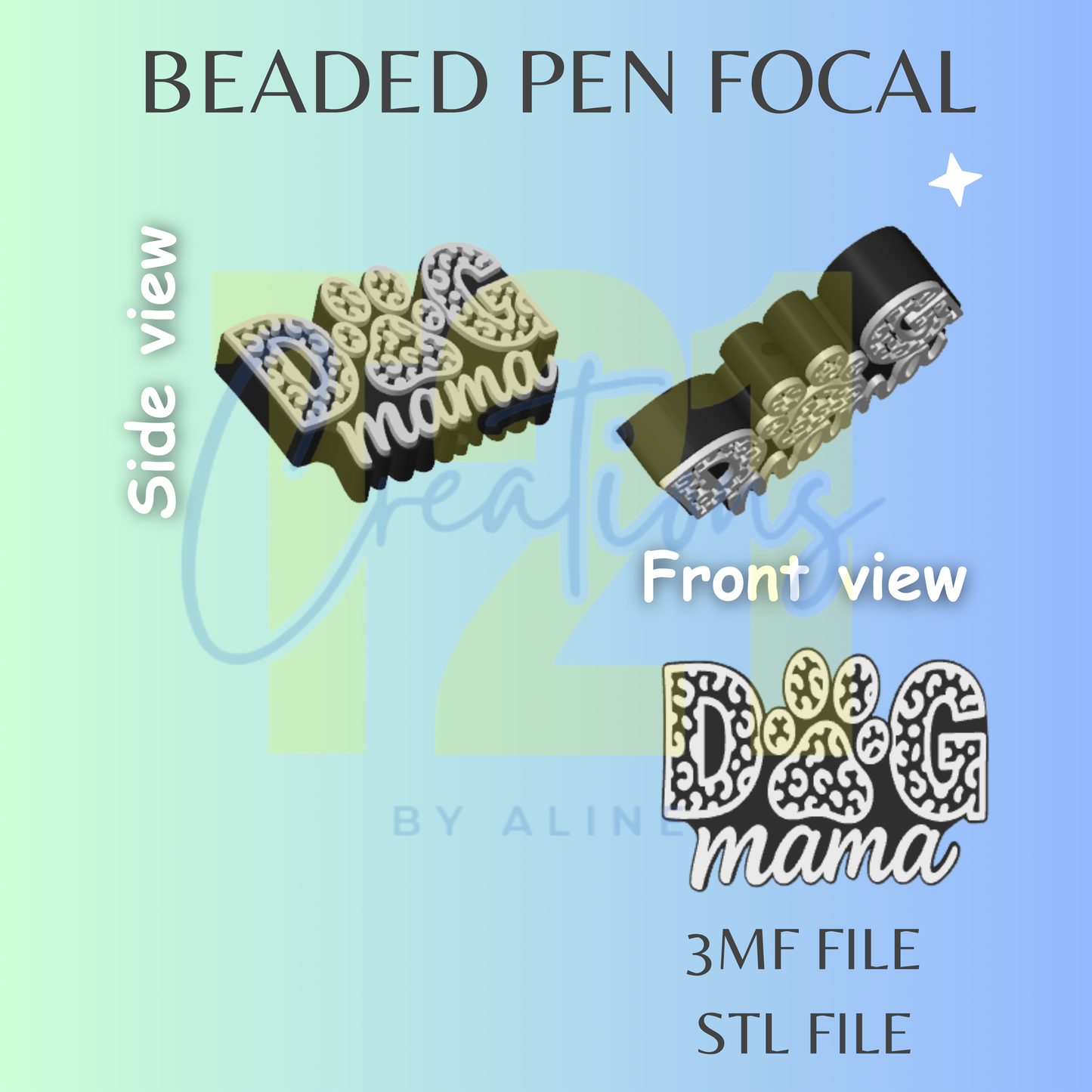 DOG MAMA PEN FOCAL STL FILE
