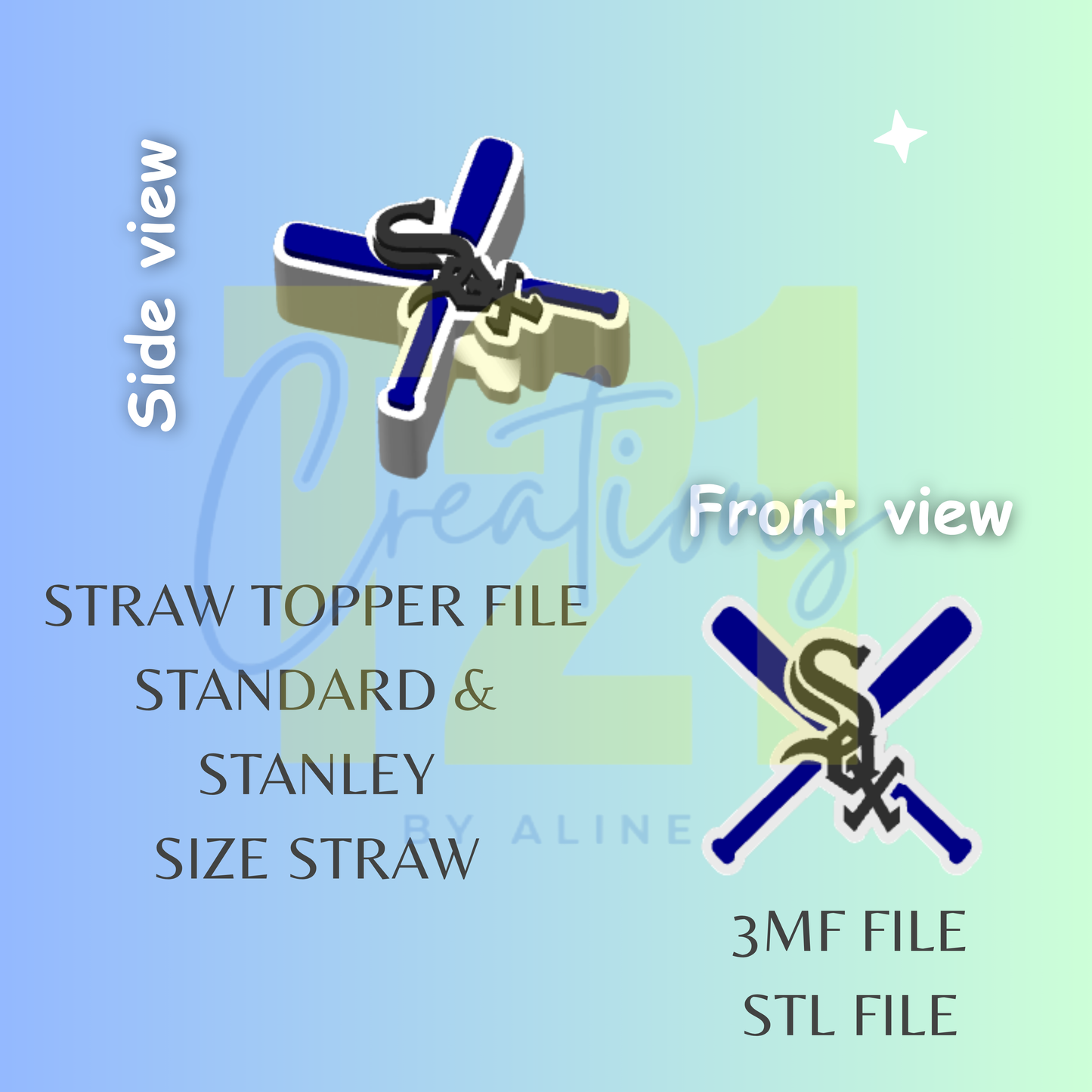 TEAM 5 STRAW TOPPER STL FILE