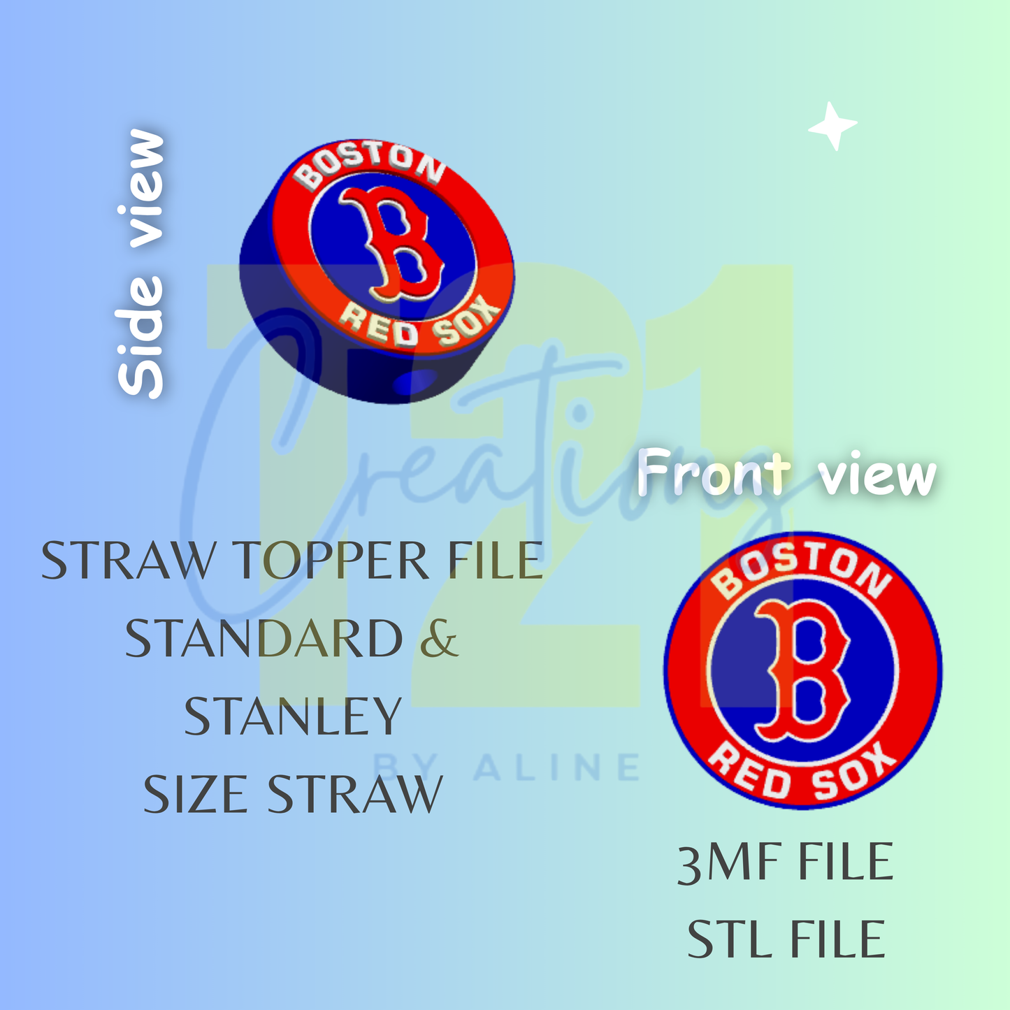 BOSTON STRAW TOPPER STL FILE