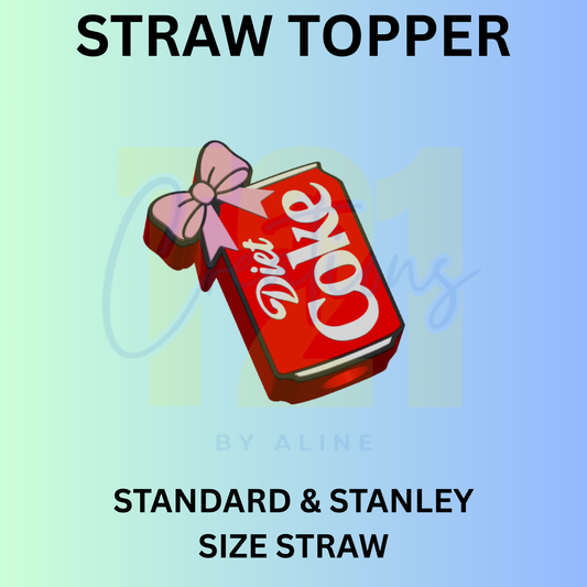 COQUETTE DIET RED SODA STRAW TOPPER