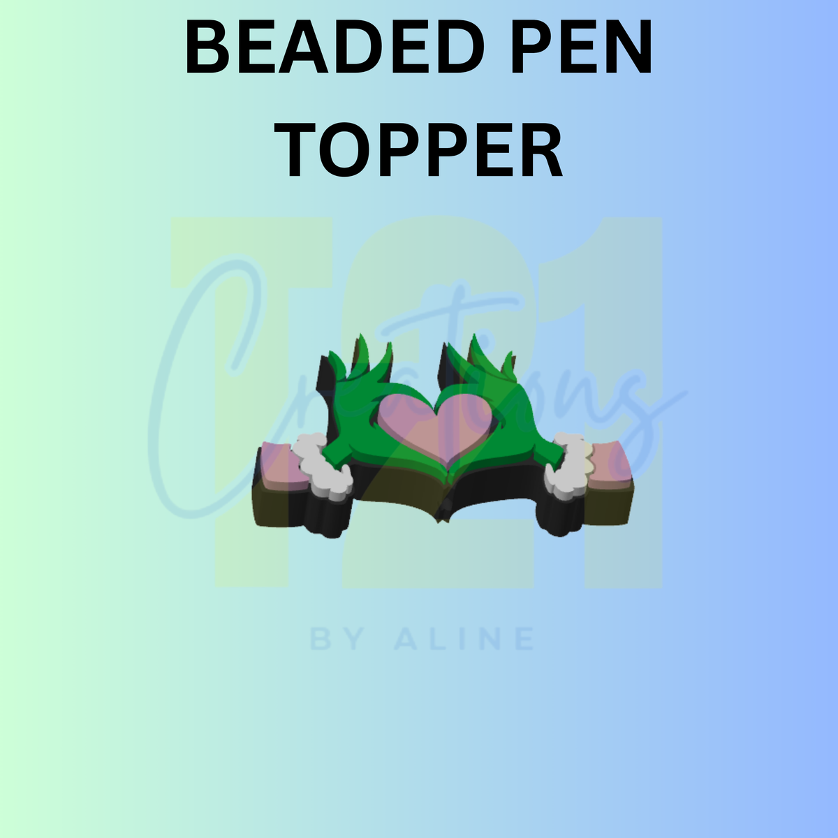 GROUCH HAND HEART PEN TOPPER