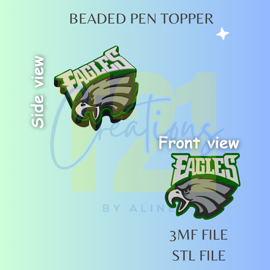 EAGLE PEN TOPPER STL FILE