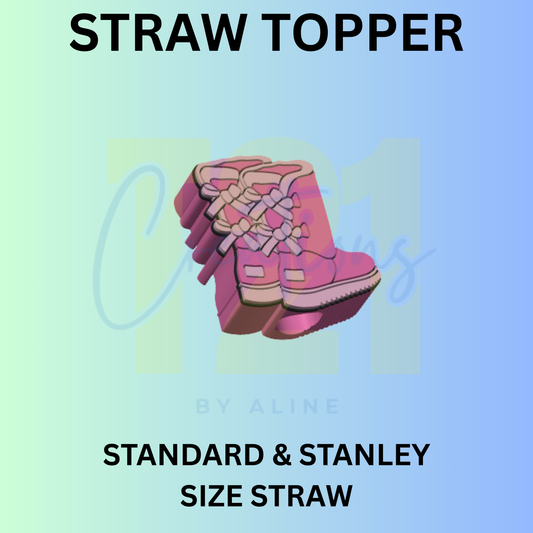 WINTER BOOTS STRAW TOPPER