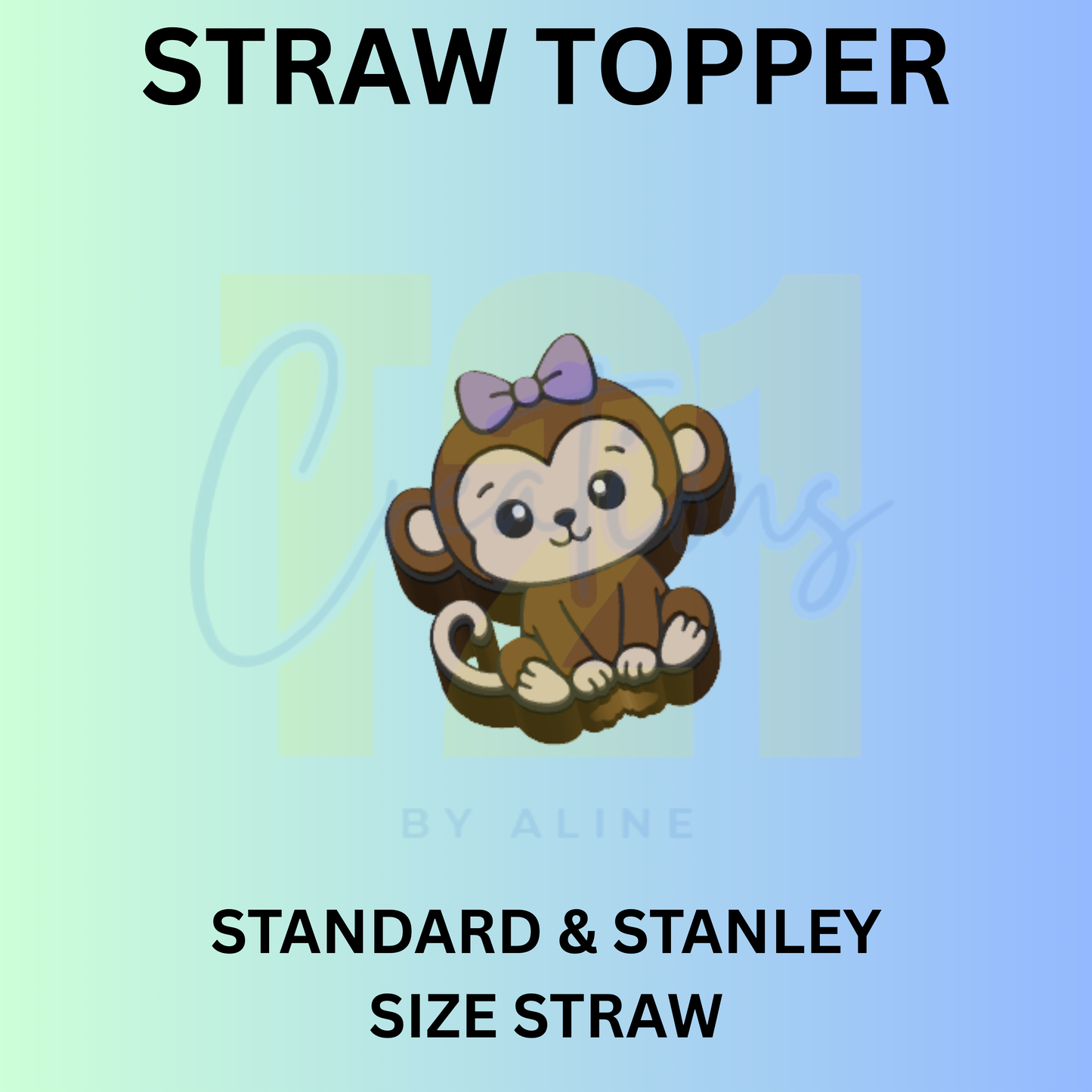 MONKEY STRAW TOPPER