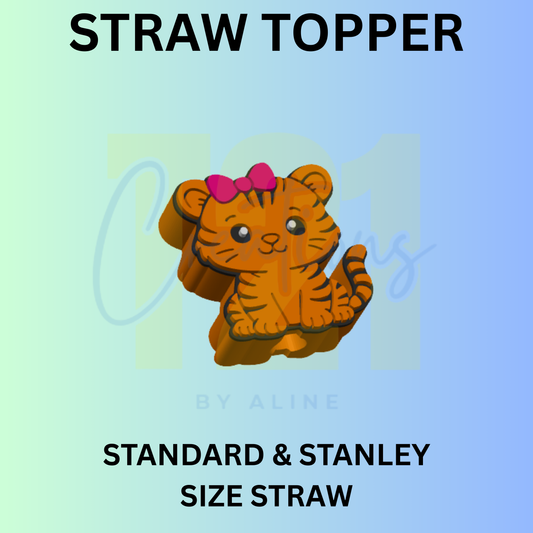 TIGER 2 STRAW TOPPER