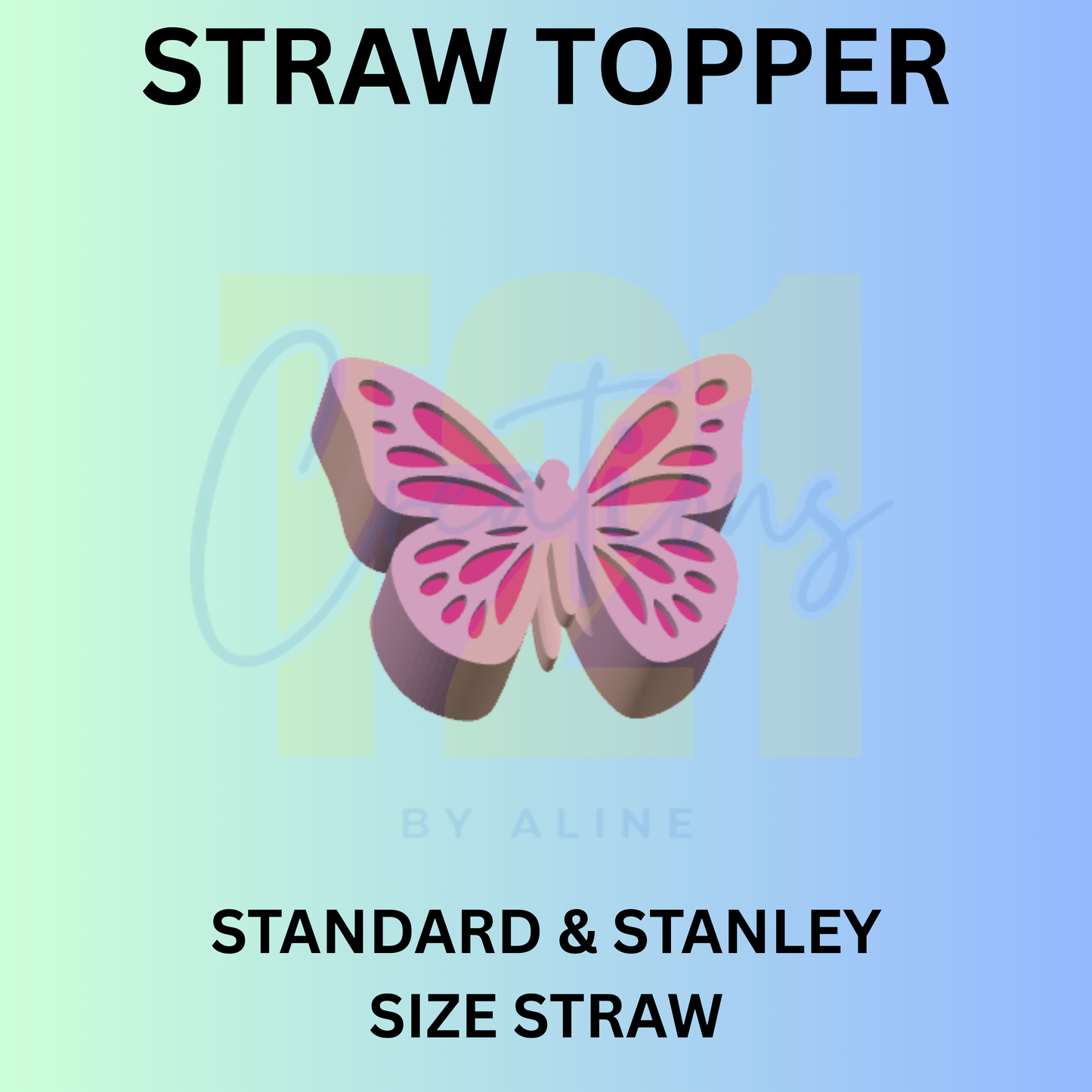BUTTERFLY 3 STRAW TOPPER