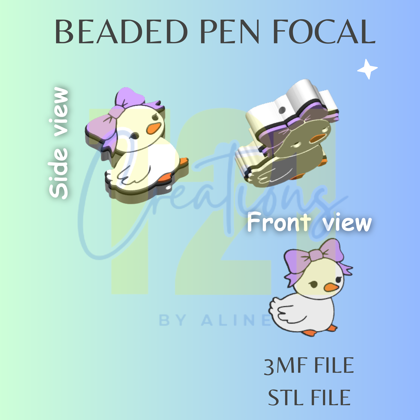 BABY DUCK PEN FOCAL STL FILE
