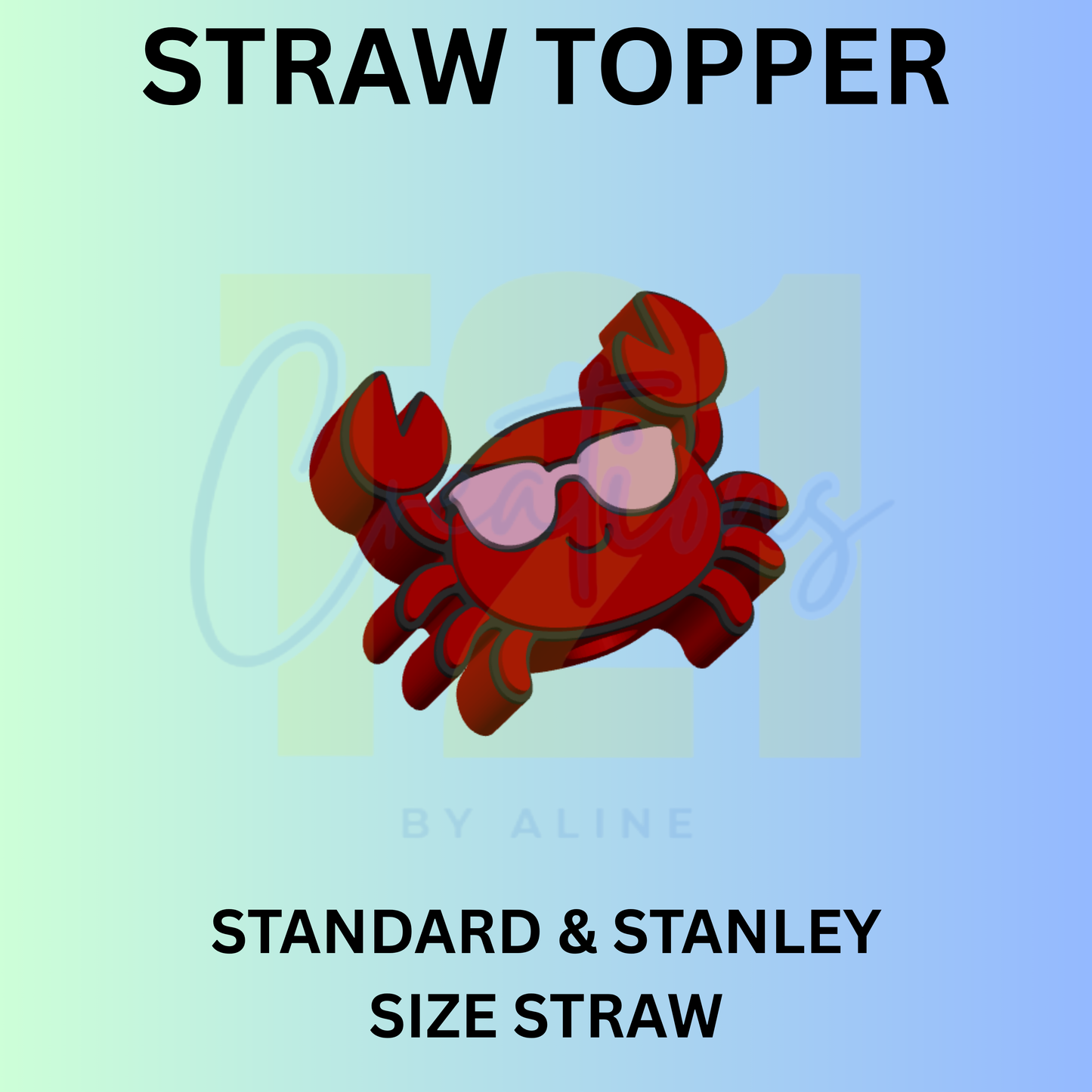COOL CRAB STRAW TOPPER