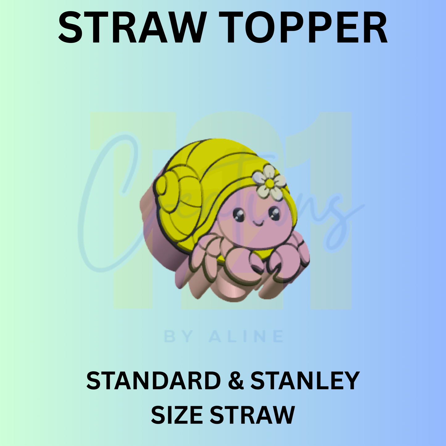 HERMIT CRAB STRAW TOPPER