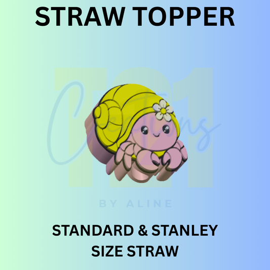 HERMIT CRAB STRAW TOPPER