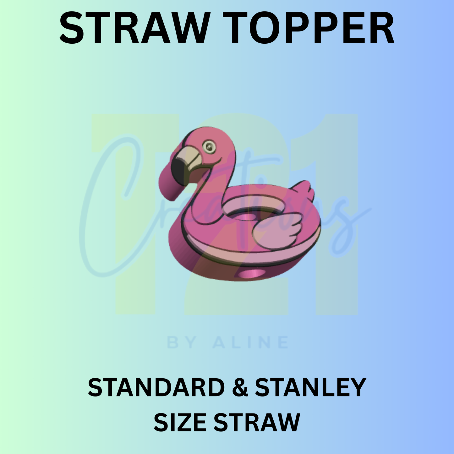 FLAMINGO FLOAT STRAW TOPPER