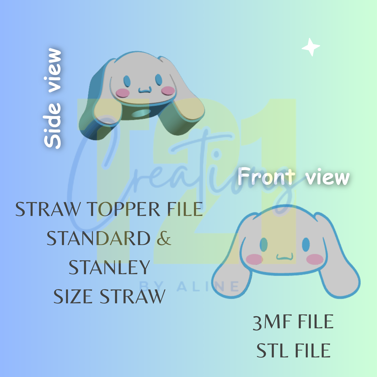 CINN-A STRAW STRAW TOPPER STL FILE