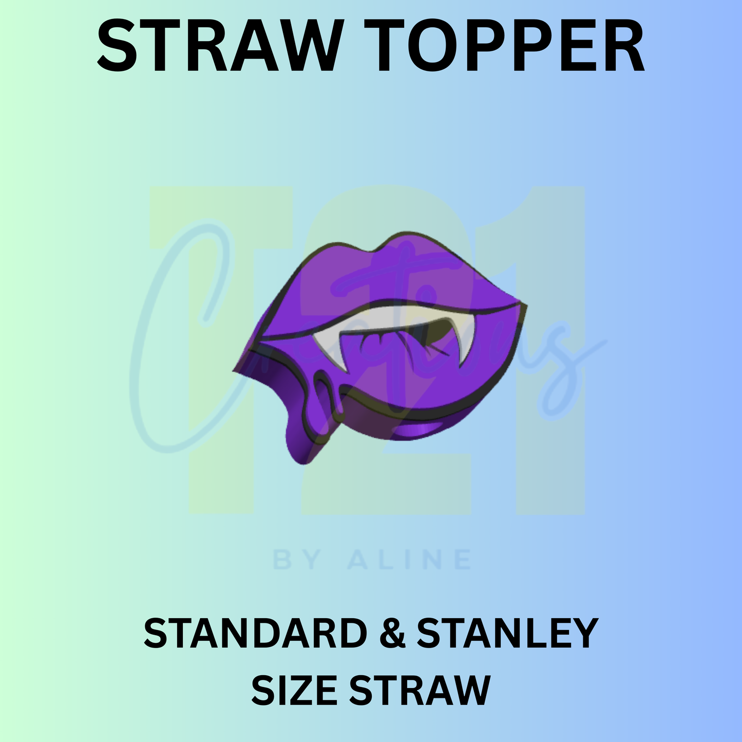 VAMPIRE LIPS STRAW TOPPER
