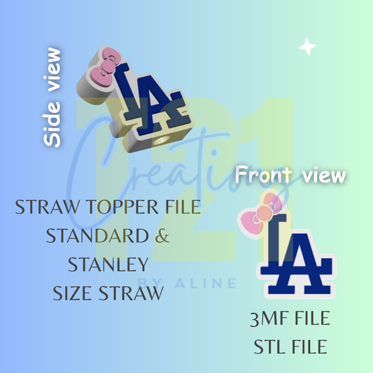 H.K. LOS ANGELES STRAW STRAW TOPPER STL FILE