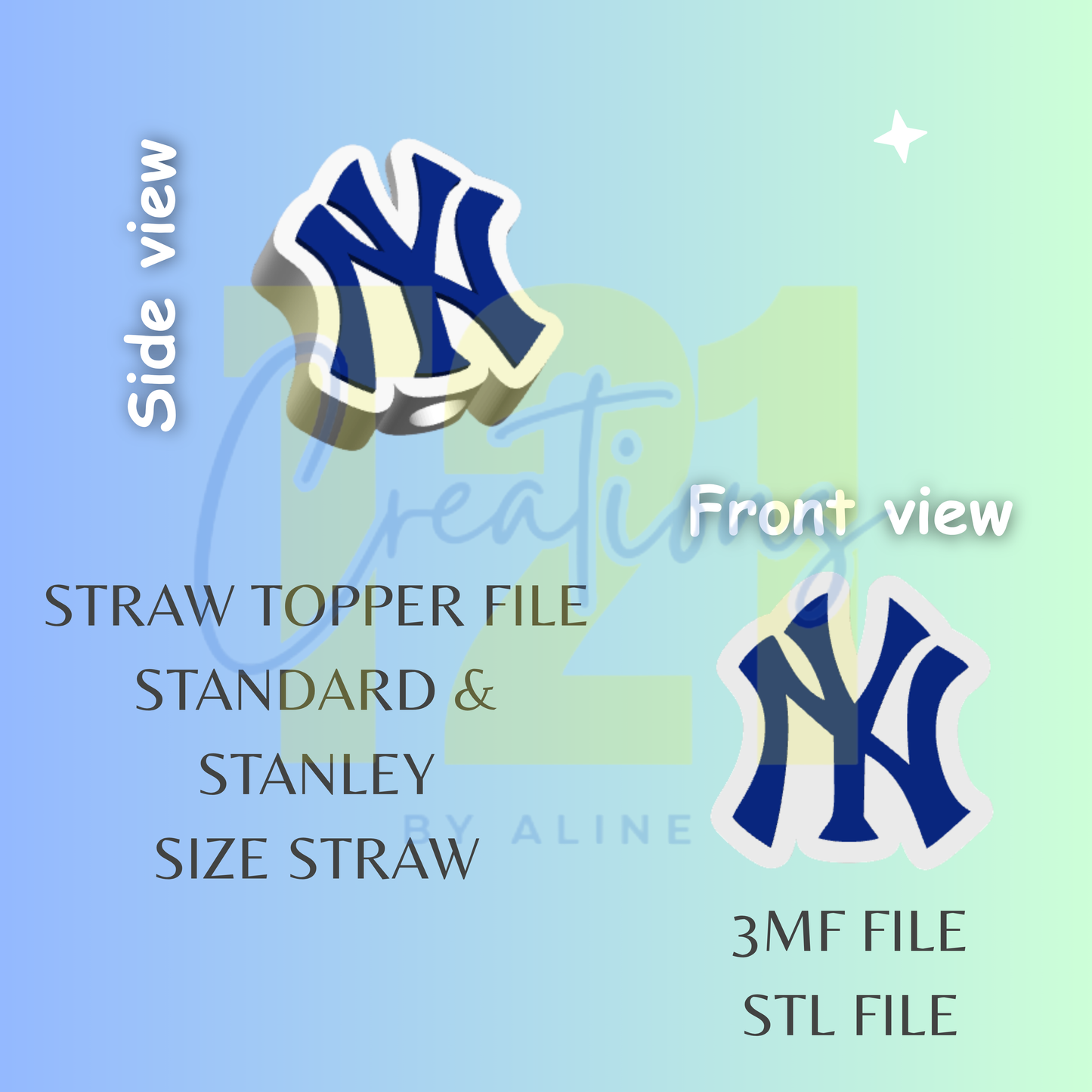 N.Y. STRAW TOPPER STL FILE