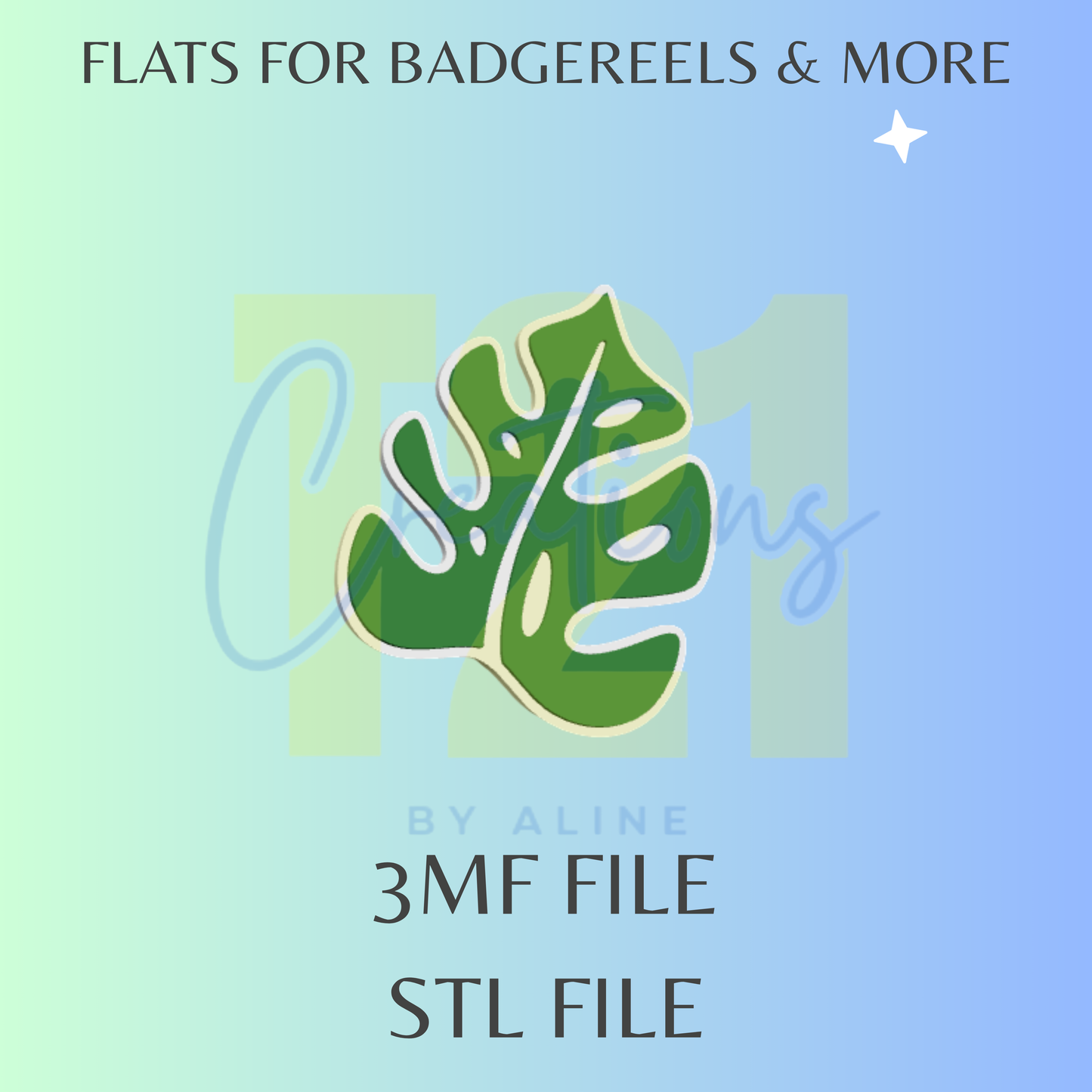MONSTERA FLAT STL FILE