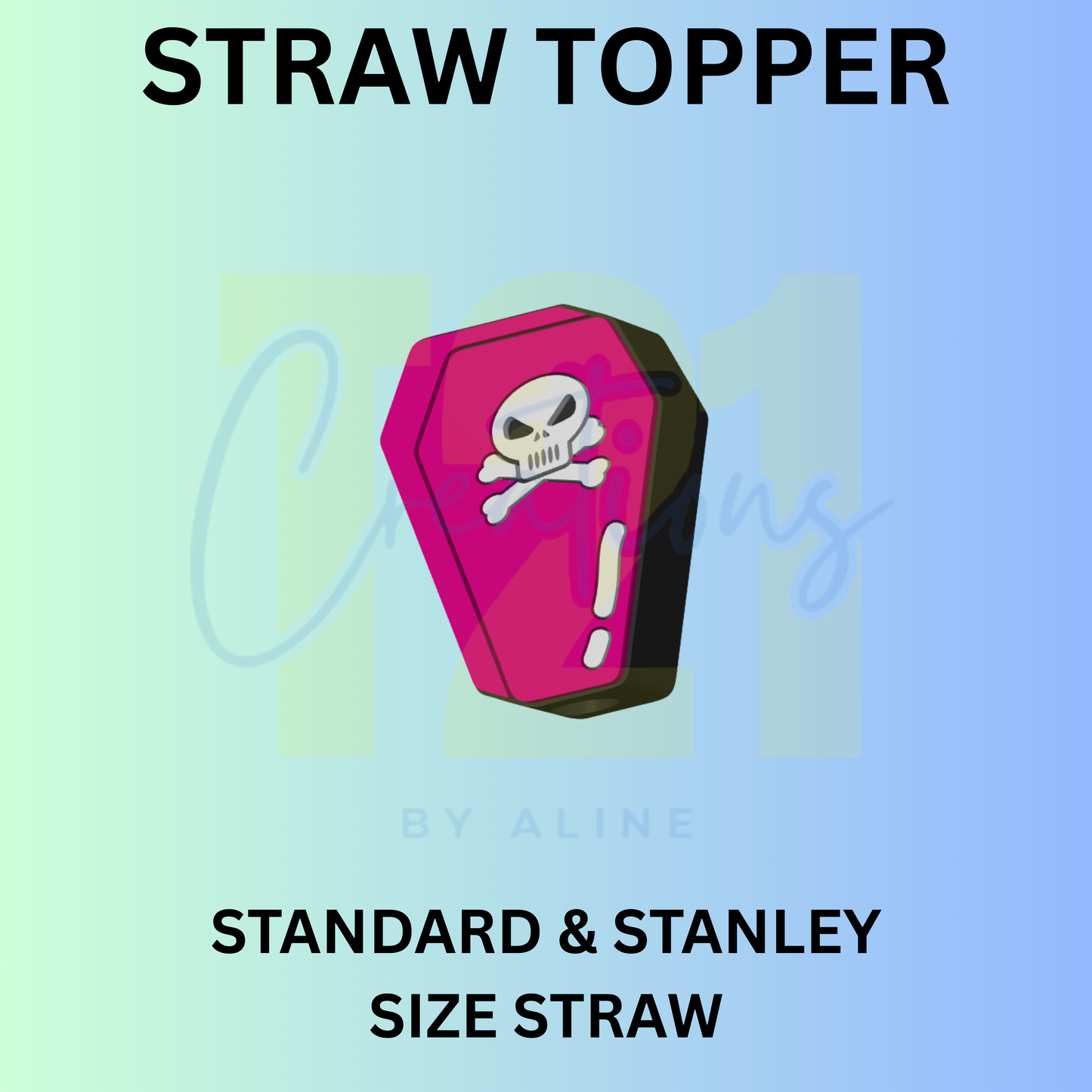 COFFIN STRAW TOPPER