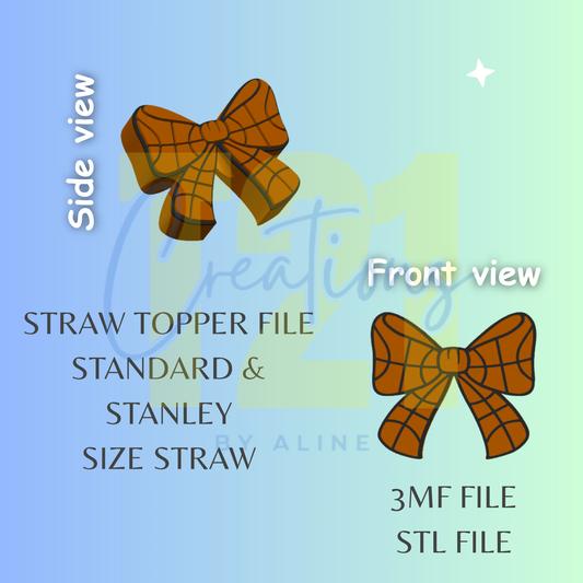 BASKETBALL BOW TOPPER STL FILE