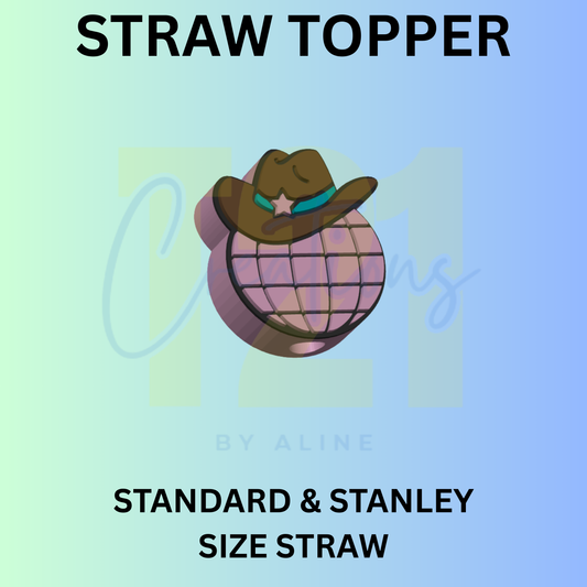 WESTERN DISCO STRAW TOPPER