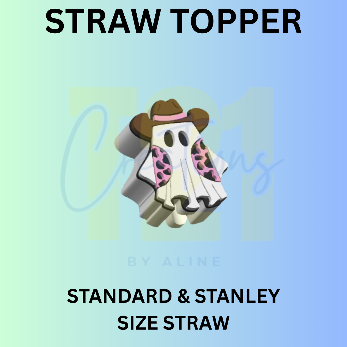 COWBOY GHOST STRAW TOPPER