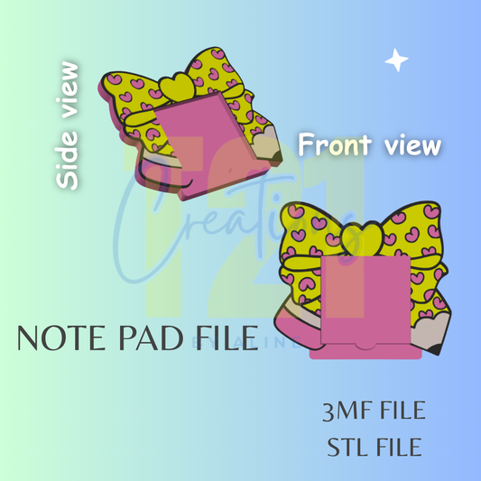 HEARTS PENCIL NOTE PAD STL FILE