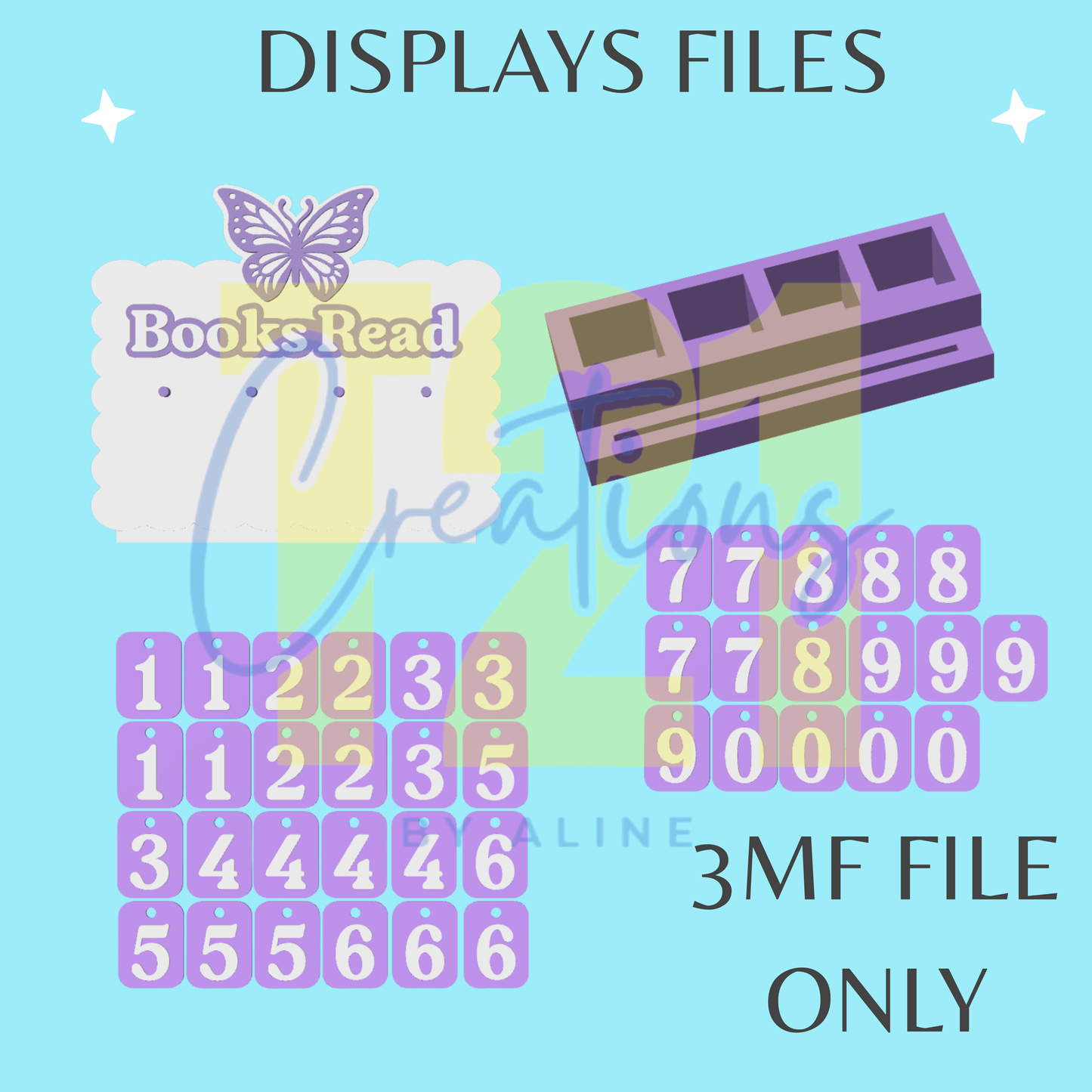 BUTTERFLY BOOKS COUNTER 3MF FILE