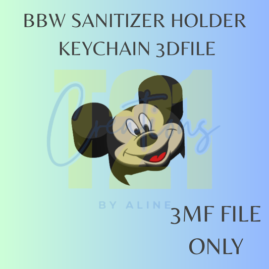 BOY MOUSE BBW SANITIZER KEYCHAIN 3MF FILE