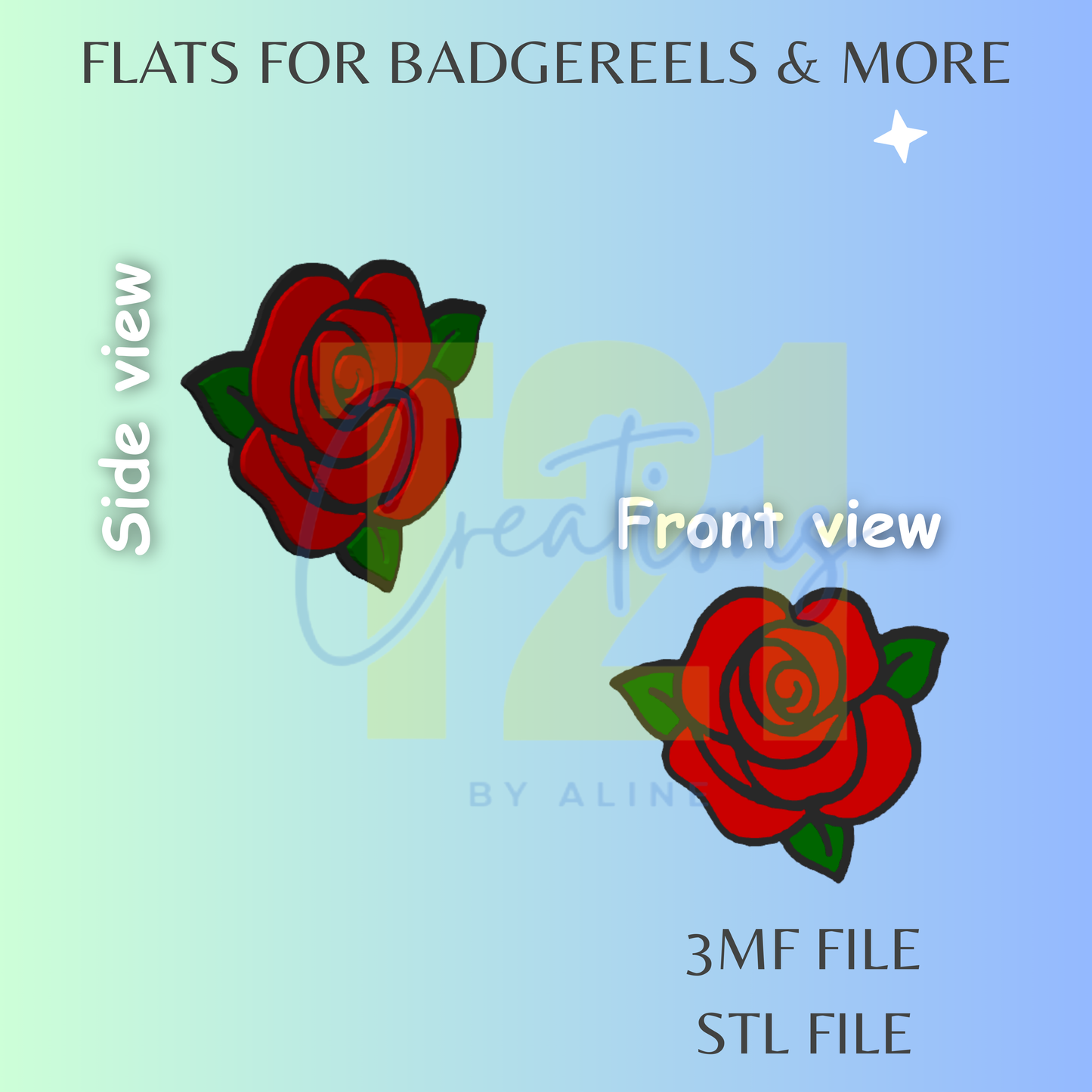ROSE FLAT STL FILE