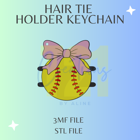 SOFT/BASEBALL HAIR TIE HOLDER STL FILE