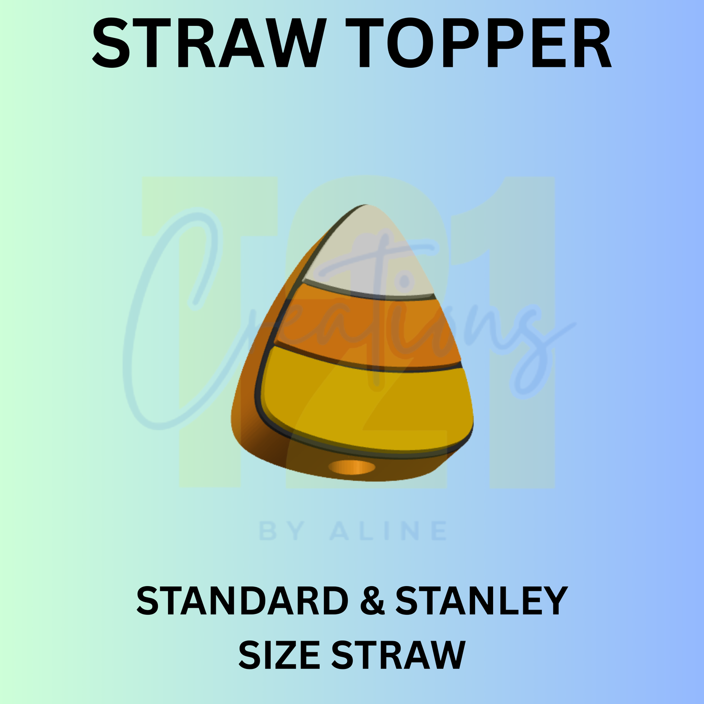 CANDY CORN STRAW TOPPER