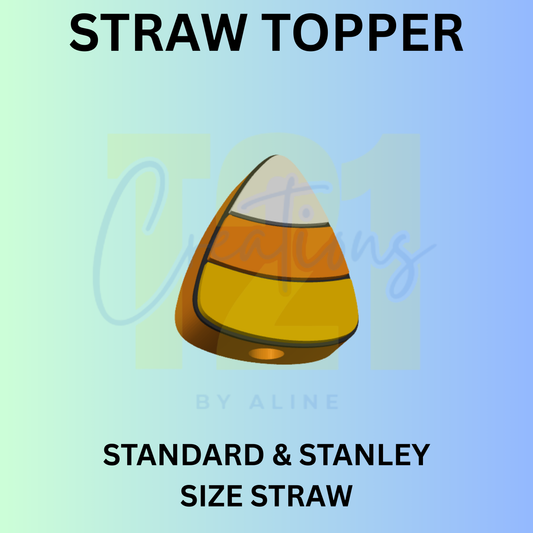 CANDY CORN STRAW TOPPER