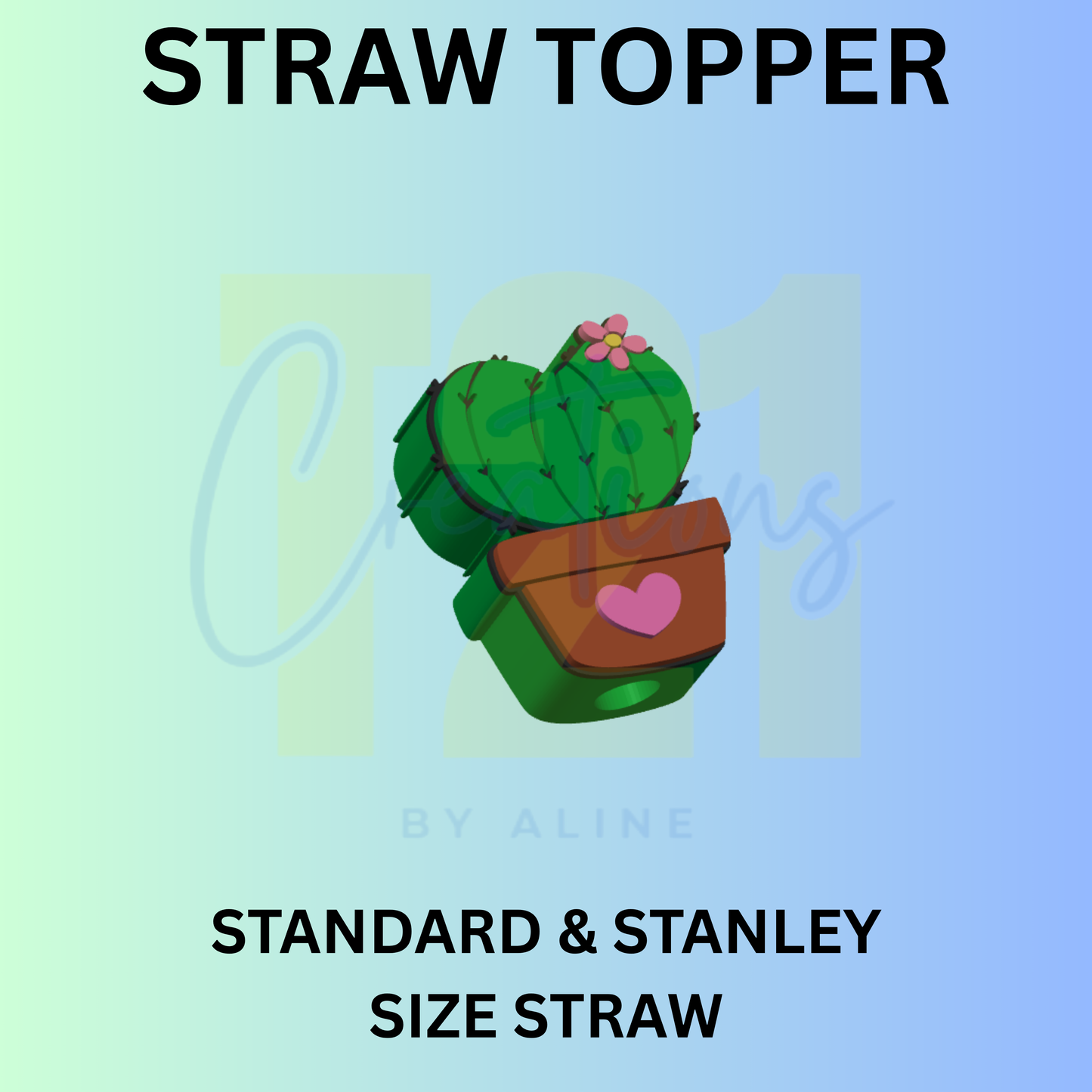 CACTUS STRAW TOPPER
