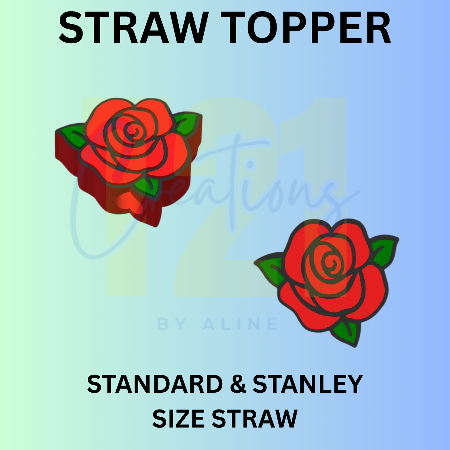 ROSE STRAW TOPPER