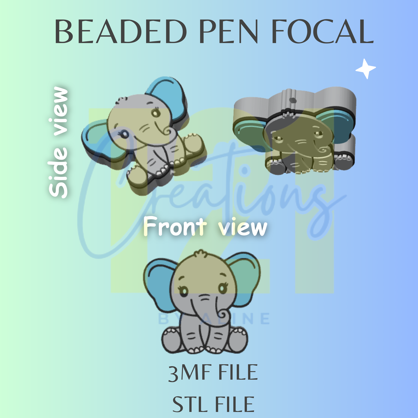 BOY ELEPHANT PEN FOCAL STL FILE