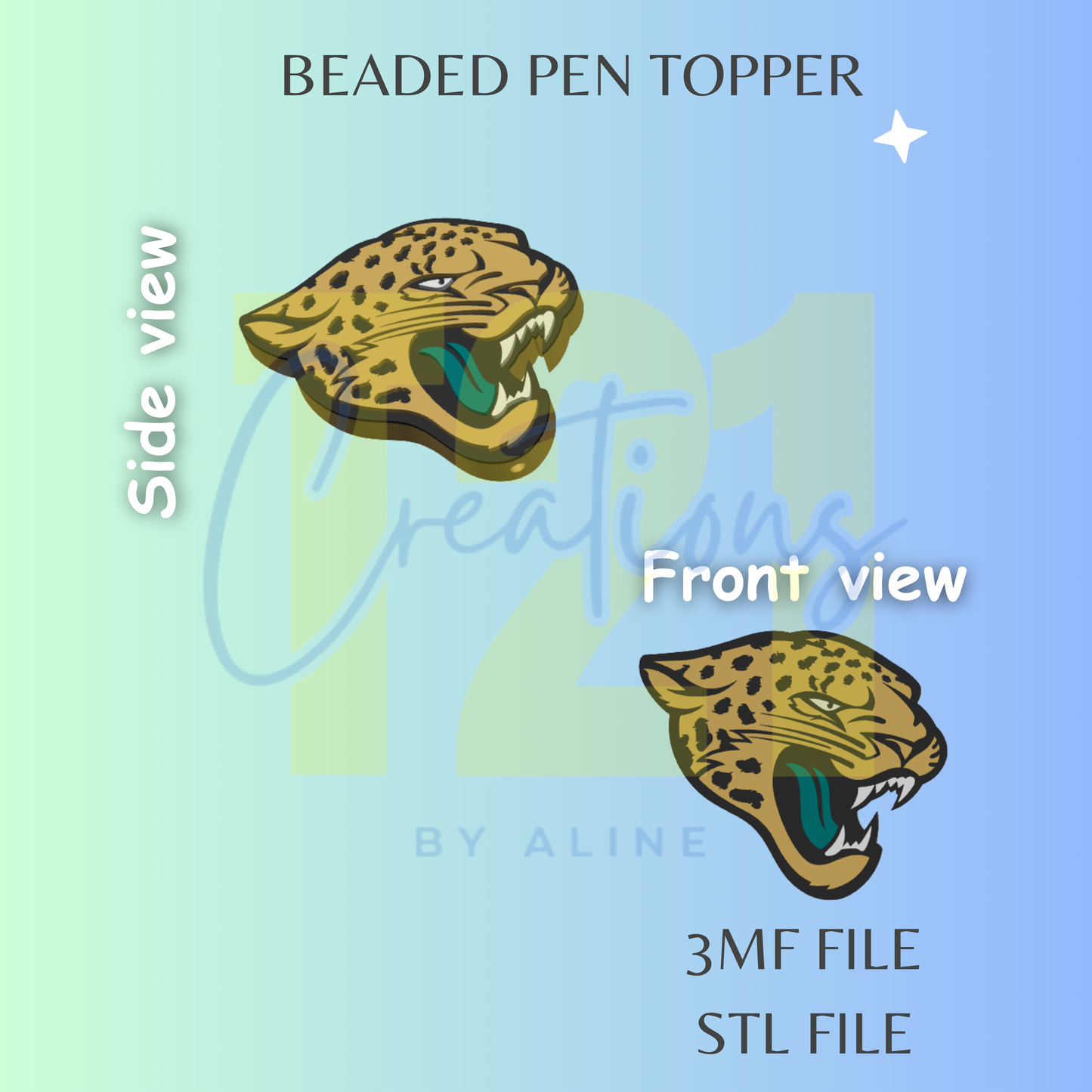 JAGUAR PEN TOPPER STL FILE