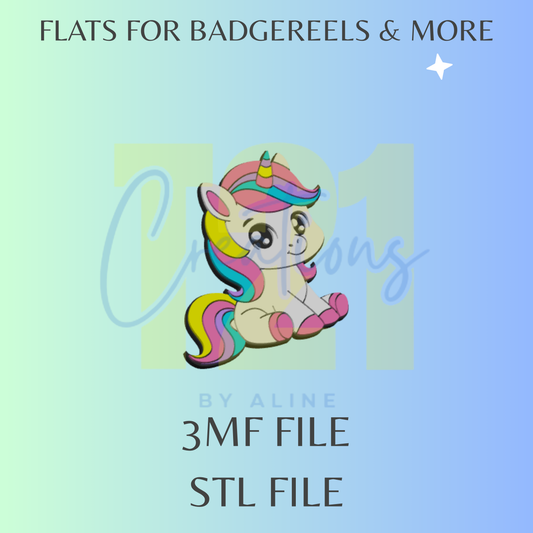 UNICORN FLAT STL FILE