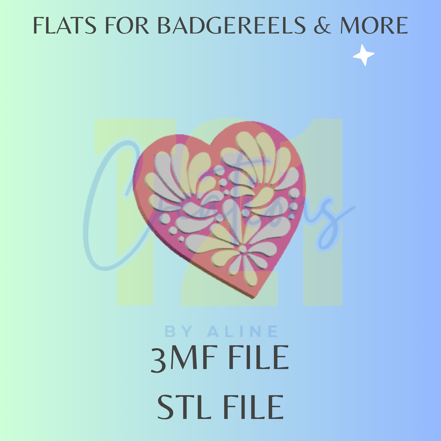TALAVERA HEART FLAT STL FILE